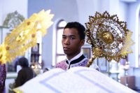 11-В день памяти великомученика Феодора Тирона епископ Амфилохий совершил Литургию свт. Иоанна Златоуста в главном храме Усть-Каменогорской епархии – Андреевском кафедральном соборе