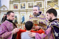 29-В день памяти великомученика Феодора Тирона епископ Амфилохий совершил Литургию свт. Иоанна Златоуста в главном храме Усть-Каменогорской епархии – Андреевском кафедральном соборе