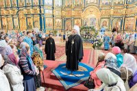 15-В праздник Успения Пресвятой Богородицы Епископ Амфилохий сослужил за Литургией Митрополиту Александру в главном храме Казахстана - Успенском соборе Астаны