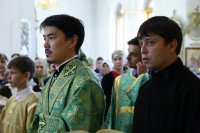 16-В канун праздника Троицы Управляющий Усть-Каменогорской епархией совершил всенощное бдение в Андреевском кафедральном соборе