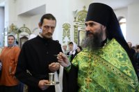 20-В канун праздника Троицы Управляющий Усть-Каменогорской епархией совершил всенощное бдение в Андреевском кафедральном соборе