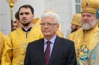1-В Астане освящена мемориальная доска, в память о праздновании 1000-летия преставления равноапостольного князя Владимира