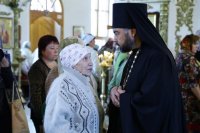 1-В праздник Святой Пятидесятницы Епископ Амфилохий совершил Божественную литургию в главном храме Восточного Казахстана