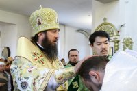 12-В праздник Святой Пятидесятницы Епископ Амфилохий совершил Божественную литургию в главном храме Восточного Казахстана