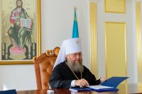 21-Епископ Амфилохий принял участие в заседании Синода Митрополичьего округа Русской Православной Церкви в Астане