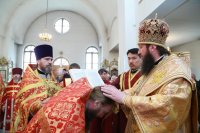 16-В Светлый Четверг епископ Амфилохий совершил Божественную Литургию в кафедральном соборе столицы Рудного Алтая