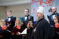 1-Епископ Амфилохий посетил заключительный гала-концерт I Всеказахстанского фестиваля "Пасхальная Песнь"