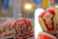 16-В Неделю "о Слепом" Преосвященнейший епископ Амфилохий сослужил Главе Казахстанского Митрополичьего округа в Успенском кафедральном соборе Астаны