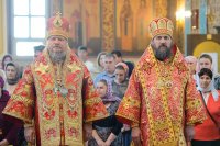 17-В Неделю "о Слепом" Преосвященнейший епископ Амфилохий сослужил Главе Казахстанского Митрополичьего округа в Успенском кафедральном соборе Астаны