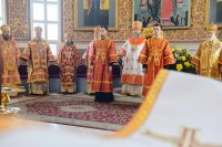 25-В Неделю "о Слепом" Преосвященнейший епископ Амфилохий сослужил Главе Казахстанского Митрополичьего округа в Успенском кафедральном соборе Астаны