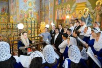 31-В Неделю "о Слепом" Преосвященнейший епископ Амфилохий сослужил Главе Казахстанского Митрополичьего округа в Успенском кафедральном соборе Астаны
