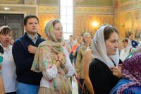 41-В Неделю "о Слепом" Преосвященнейший епископ Амфилохий сослужил Главе Казахстанского Митрополичьего округа в Успенском кафедральном соборе Астаны