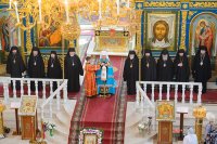 44-В Неделю "о Слепом" Преосвященнейший епископ Амфилохий сослужил Главе Казахстанского Митрополичьего округа в Успенском кафедральном соборе Астаны
