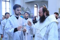 15-В канун праздника Вознесения Господня епископ Амфилохий совершил Всенощное бдение в главном храме Рудного Алтая