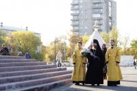 6-В Неделю 16-ю по Пятидесятнице епископ Амфилохий совершил Божественную литургию в главном храме Рудного Алтая