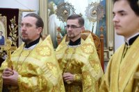 18-В Прощеное воскресенье епископ Амфилохий совершил Литургию в Андреевском соборе Усть-Каменогорска