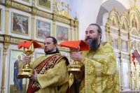 33-В Прощеное воскресенье епископ Амфилохий совершил Литургию в Андреевском соборе Усть-Каменогорска