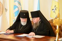 13-Управляющий Усть-Каменогорской епархией принял участие в заседании Синода Митрополичьего округа Русской Православной Церкви в столице Казахстана