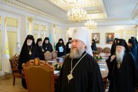 14-Управляющий Усть-Каменогорской епархией принял участие в заседании Синода Митрополичьего округа Русской Православной Церкви в столице Казахстана