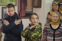 25-В Неделю 17-ю по Пятидесятнице епископ Амфилохий совершил Божественную Литургию в Покровском храме села Верх-Уба