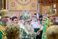 23-Епископ Амфилохий сослужил Главе Православной Церкви Казахстана за всенощным бдением в канун празднования 50-летия преставления преподобного Севастиана Карагандинского