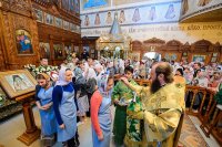 37-Епископ Амфилохий сослужил Главе Православной Церкви Казахстана за всенощным бдением в канун празднования 50-летия преставления преподобного Севастиана Карагандинского