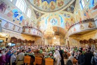 38-Епископ Амфилохий сослужил Главе Православной Церкви Казахстана за всенощным бдением в канун празднования 50-летия преставления преподобного Севастиана Карагандинского