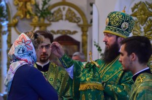 Служение епископа Амфилохия в канун дня Святой Троицы