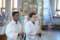 2-В канун праздника Преображения Господня епископ Усть-Каменогорский и Семипалатинский Амфилохий совершил всенощное бдение в Андреевском соборе г. Усть-Каменогорска.