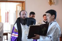 6-В канун праздника Преображения Господня епископ Усть-Каменогорский и Семипалатинский Амфилохий совершил всенощное бдение в Андреевском соборе г. Усть-Каменогорска.