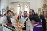 10-В канун праздника Преображения Господня епископ Усть-Каменогорский и Семипалатинский Амфилохий совершил всенощное бдение в Андреевском соборе г. Усть-Каменогорска.