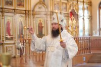 16-В канун праздника Преображения Господня епископ Усть-Каменогорский и Семипалатинский Амфилохий совершил всенощное бдение в Андреевском соборе г. Усть-Каменогорска.