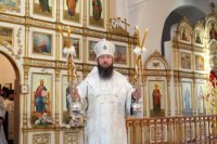 27-В канун праздника Преображения Господня епископ Усть-Каменогорский и Семипалатинский Амфилохий совершил всенощное бдение в Андреевском соборе г. Усть-Каменогорска.