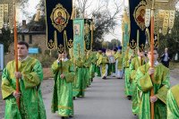 11-В память преподобного Севастиана по улицам Караганды прошел крестный ход, и состоялось открытие монумента святому