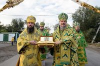 15-В память преподобного Севастиана по улицам Караганды прошел крестный ход, и состоялось открытие монумента святому