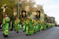 20-В память преподобного Севастиана по улицам Караганды прошел крестный ход, и состоялось открытие монумента святому