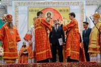 45-Управляющий Усть-Каменогорской и Семипалатинской епархией епископ Амфилохий принял участие в праздновании 70-летия возвращения Никольского собора Алма-Аты Русской Православной Церкви