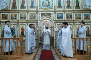 Служение епископа Амфилохия в Лазареву Субботу