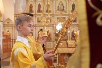 17-Божественная Литургия в Неделю 14-ю по Пятидесятнице в Андреевском кафедральном соборе города Усть-Каменогорска