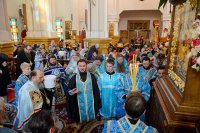 40-Епископ Амфилохий во второе воскресение Великого поста принял участие в молитвенном прославлении Феодоровской иконы Пресвятой Богородицы в Алматы