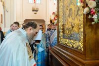 41-Епископ Амфилохий во второе воскресение Великого поста принял участие в молитвенном прославлении Феодоровской иконы Пресвятой Богородицы в Алматы