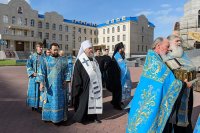 3-В канун праздника Успения Божией Матери Управляющий Усть-Каменогорской и Семипалатинской епархией сослужил митрополиту Астанайскому и Казахстанскому Александру за всенощным бдением в главном храме Казахстанского Митрополичьего округа