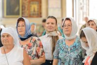 5-В канун праздника Успения Божией Матери Управляющий Усть-Каменогорской и Семипалатинской епархией сослужил митрополиту Астанайскому и Казахстанскому Александру за всенощным бдением в главном храме Казахстанского Митрополичьего округа