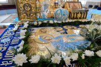 14-В канун праздника Успения Божией Матери Управляющий Усть-Каменогорской и Семипалатинской епархией сослужил митрополиту Астанайскому и Казахстанскому Александру за всенощным бдением в главном храме Казахстанского Митрополичьего округа