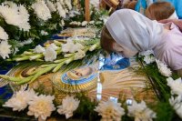 30-В канун праздника Успения Божией Матери Управляющий Усть-Каменогорской и Семипалатинской епархией сослужил митрополиту Астанайскому и Казахстанскому Александру за всенощным бдением в главном храме Казахстанского Митрополичьего округа