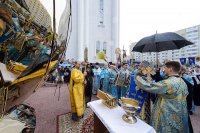 46-Епископ Усть-Каменогорский и Семипалатинский Амфилохий принял участие в престольном торжестве главного храма Казахстана - Успенском кафедральном соборе г.Астаны
