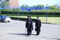 2-В Неделю о самаряныне Преосвященнейший епископ Амфилохий совершил Божественную Литургию в Андреевском кафедральном соборе Усть-Каменогорска