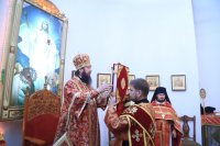 14-В Неделю о самаряныне Преосвященнейший епископ Амфилохий совершил Божественную Литургию в Андреевском кафедральном соборе Усть-Каменогорска