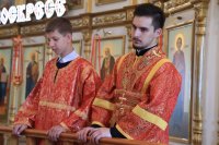 23-В Неделю о самаряныне Преосвященнейший епископ Амфилохий совершил Божественную Литургию в Андреевском кафедральном соборе Усть-Каменогорска
