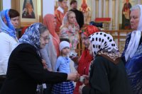 33-В Неделю о самаряныне Преосвященнейший епископ Амфилохий совершил Божественную Литургию в Андреевском кафедральном соборе Усть-Каменогорска